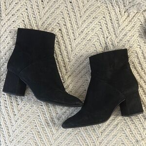 Zara Black Suede Ankle Boots